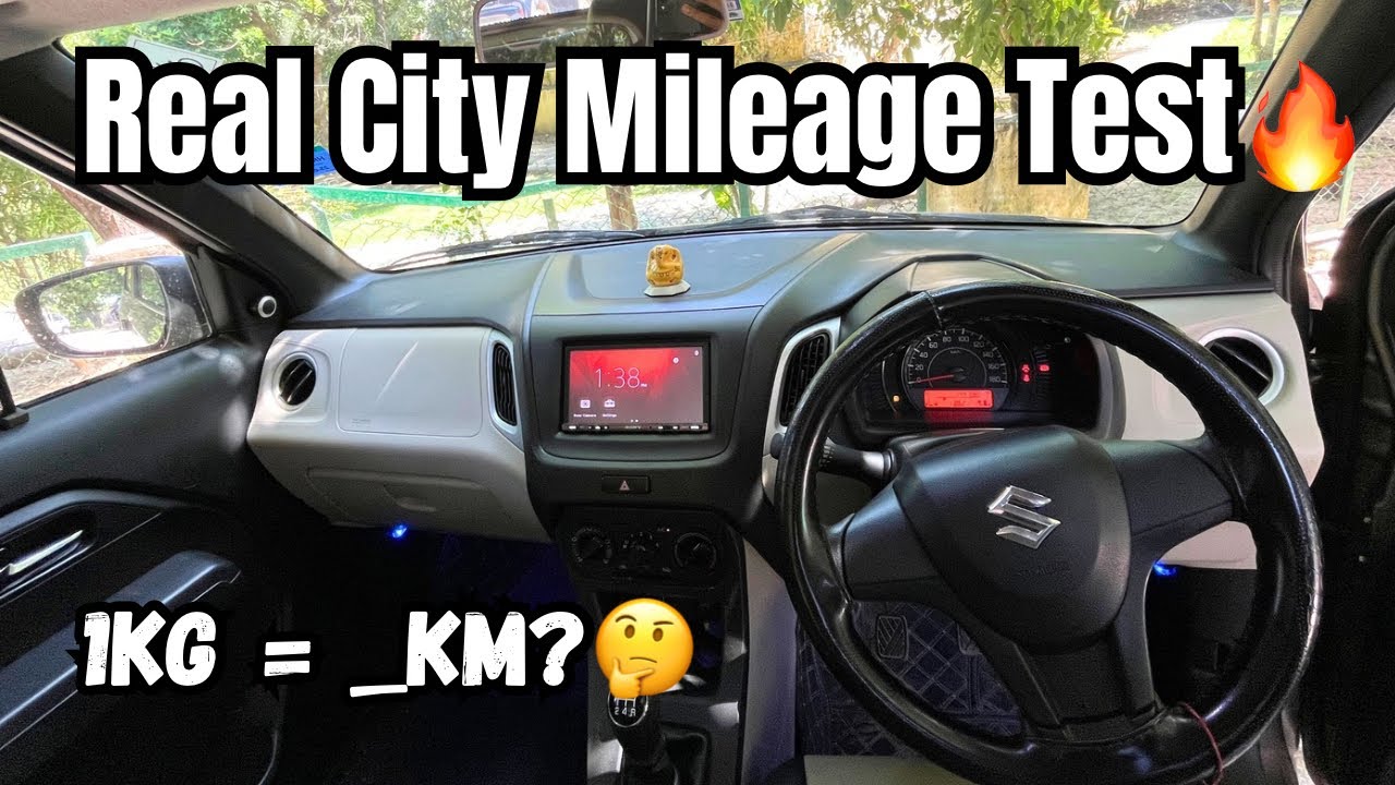 ⛽1KG CNG में WagonR कितना Chali? 🤔| WagonR CNG Mileage Test in City🔥
