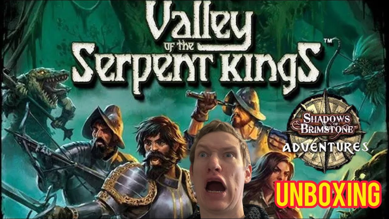 Распаковка Shadows of Brimstone Adventures: Valley of The Serpent Kings