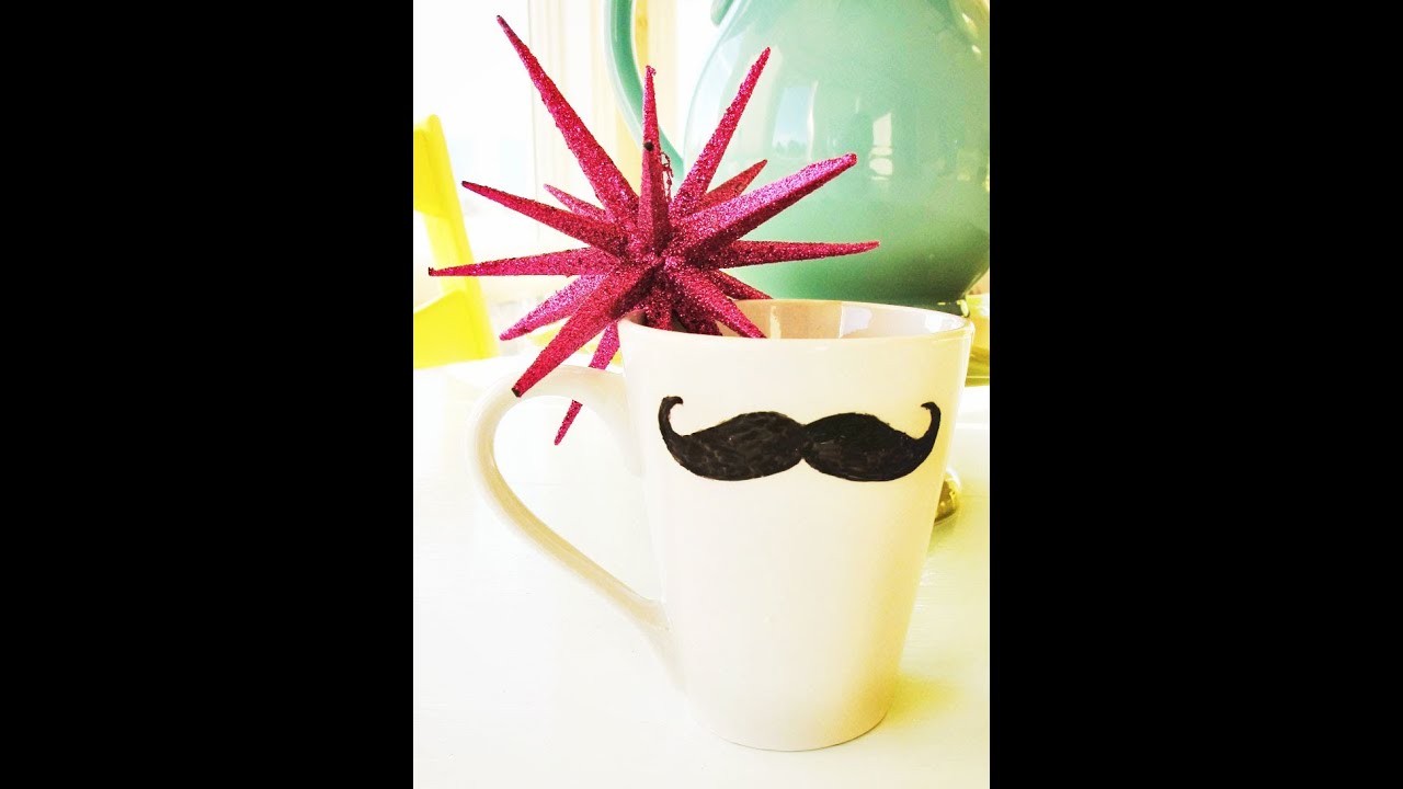 DIY Gift Idea - Mustache Mug | Kandee Johnson