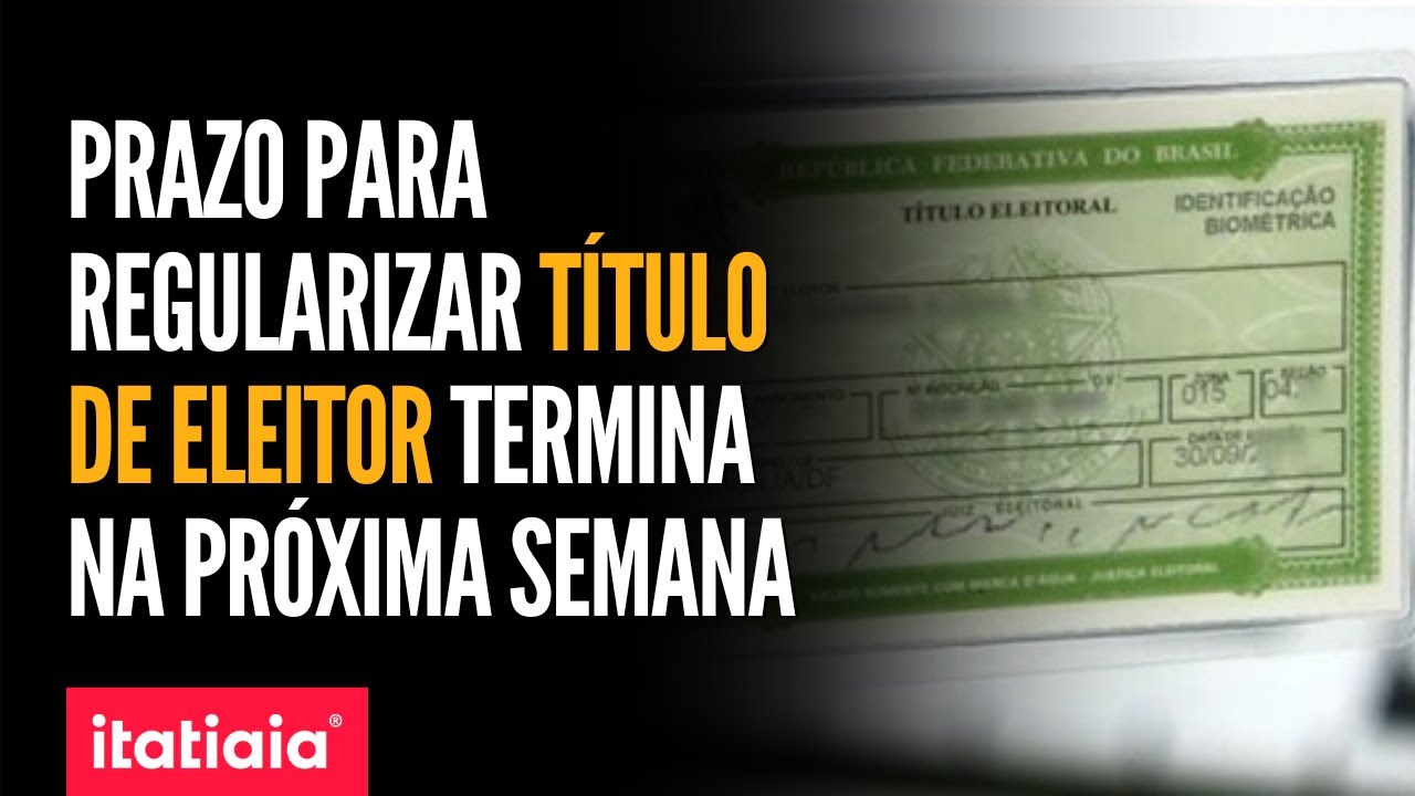 PRAZO PARA QUEM NÃO VOTOU REGULARIZAR TÍTULO DE ELEITOR ACABA NA PRÓXIMA SEMANA