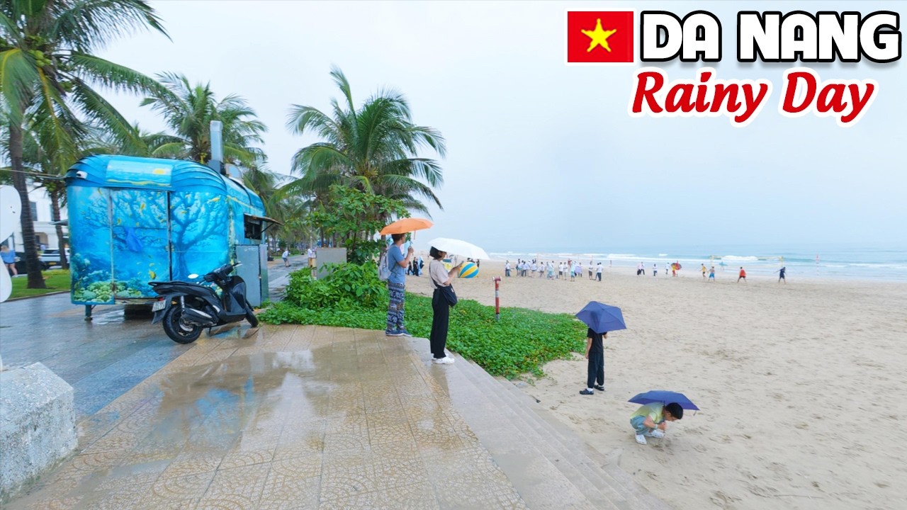 My Khe Beach on a Rainy Day - Quiet & Relaxing Da Nang Vietnam Walking Tour (Sep 24th, 2026)