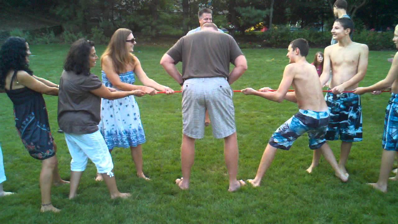 Teens vs Moms tug of war