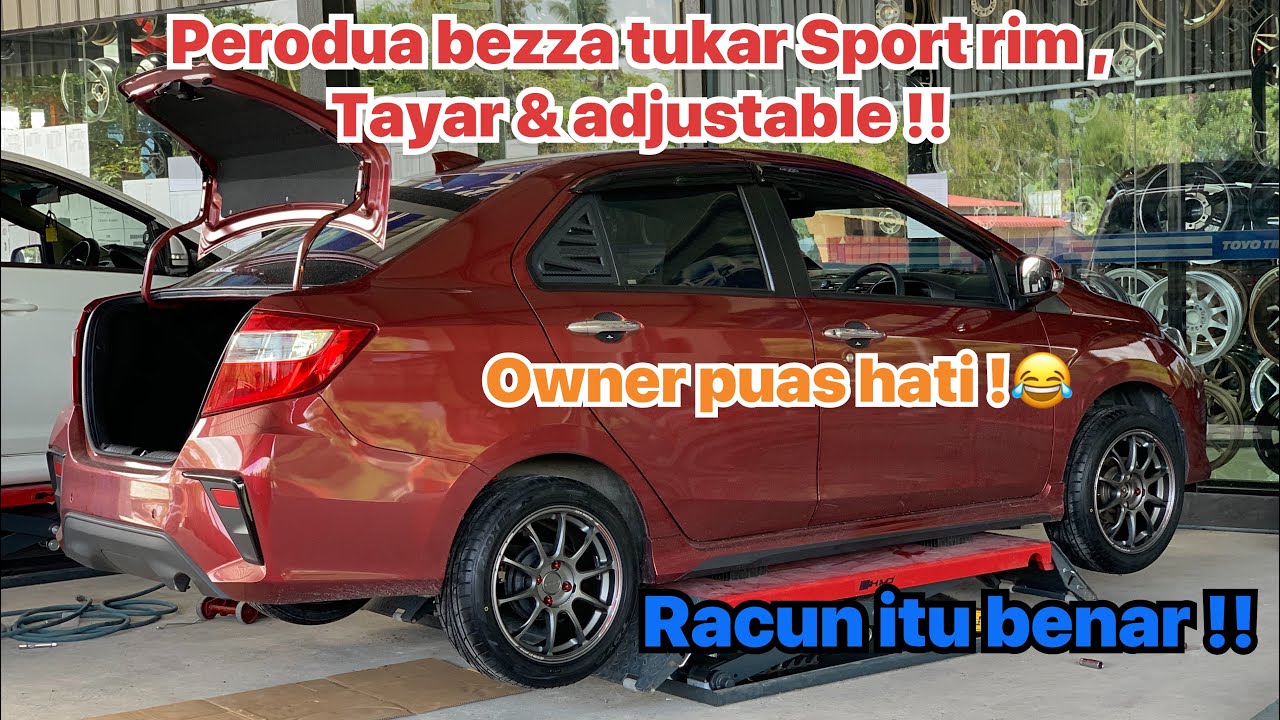 PERODUA BEZZA TUKAR SPORT RIM !  AUTO HENSEM !!