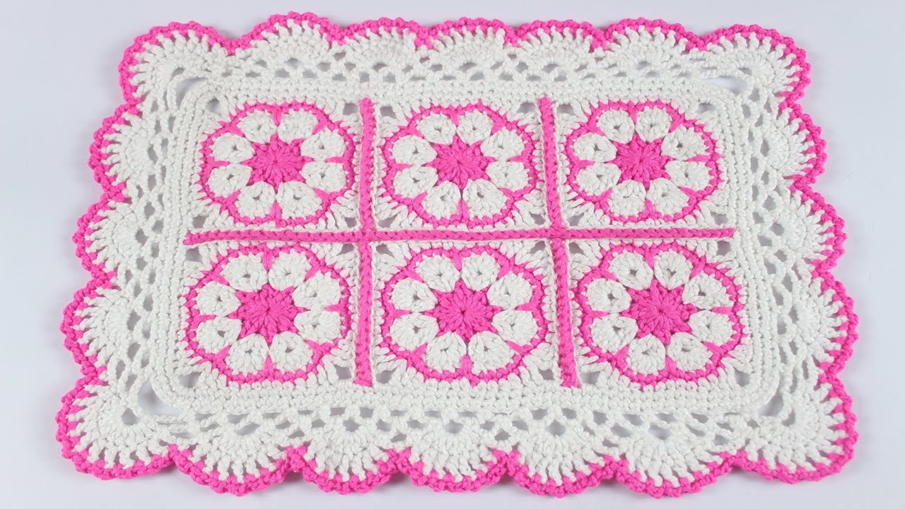 Crochet table mats | কুরুশকাটার চারকোনা টেবিল ম্যাট | কুশিকাটার টেবিল ম্যাট | চারকোনা প্লেট ম্যাট