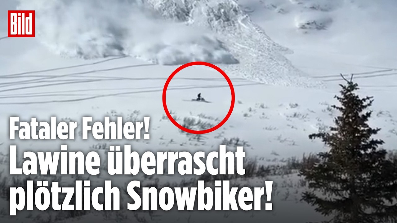 SCHOCK IN DEN BERGEN: Schnee wird Snowbiker fast zum Verhängnis! Behörde warnt vor Lawinen!