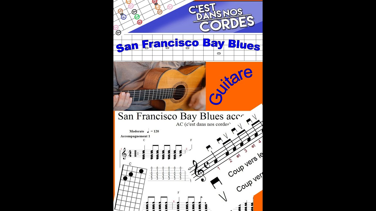 San Francisco Bay Blues / Tuto accompagnement guitare (Tabs)