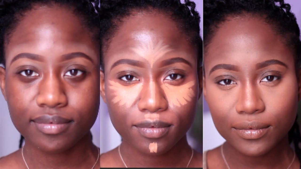 HOW TO Powder Foundation Routine +Highlight Contour | JASMINE ROSE black women makeup for beginners