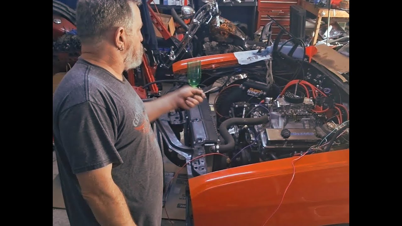 72 Chevelle Project : Blueprint 396 SBC Stroker - Cooling system air bleed and fan relay test