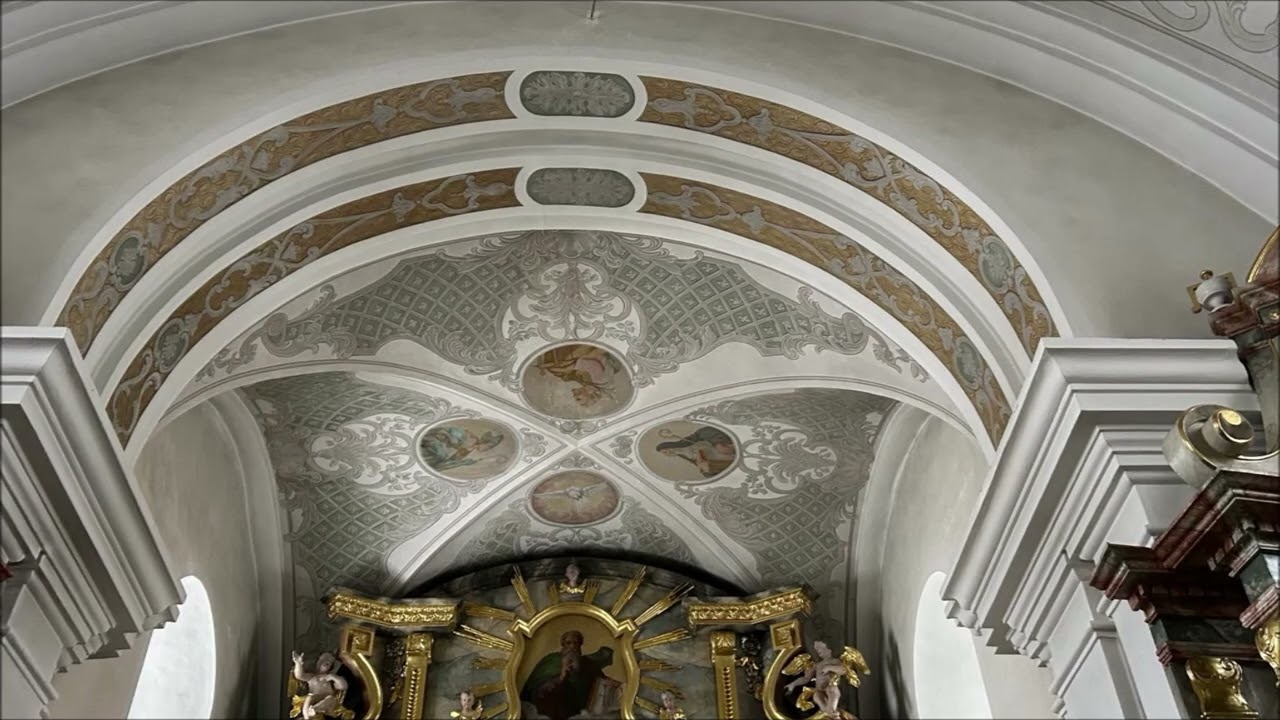 Darshofen (NM) - Pfarrkirche Allerheiligen: Vesperläuten mit allen Glocken zum Sonntageinläuten 