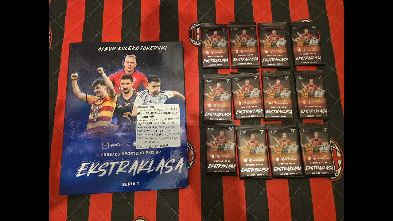 PKO BP EKSTRAKLASA 25/26 - OTWIERAM 12 SASZETEK Z RETAIL BOXA - ILE WPADŁO NOWYCH KART DO ALBUMU???