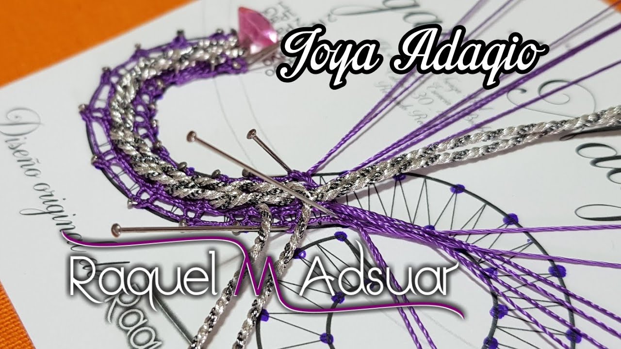 Joya Adagio con trenza real - Encaje de Bolillos - Raquel M.Adsuar Bolillotuber