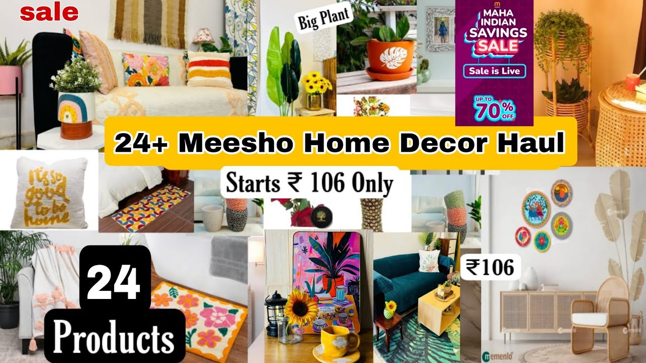 Huge 24+ Meesho Home Decor Haul starts Rs. 106 only / Festival decor haul #meeshofind 