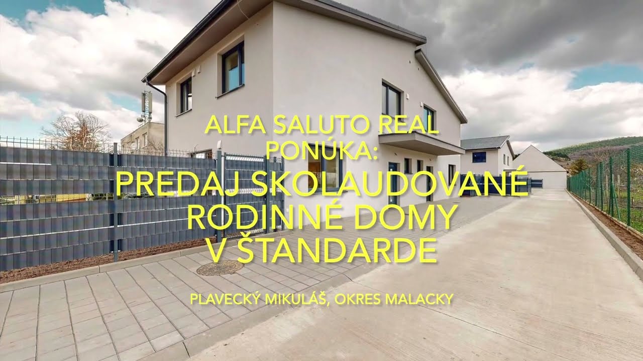 Ponúkame na predaj nízkoenergetické Rodinné domy v štandarde, Plavecký Mikuláš, okres Malacky