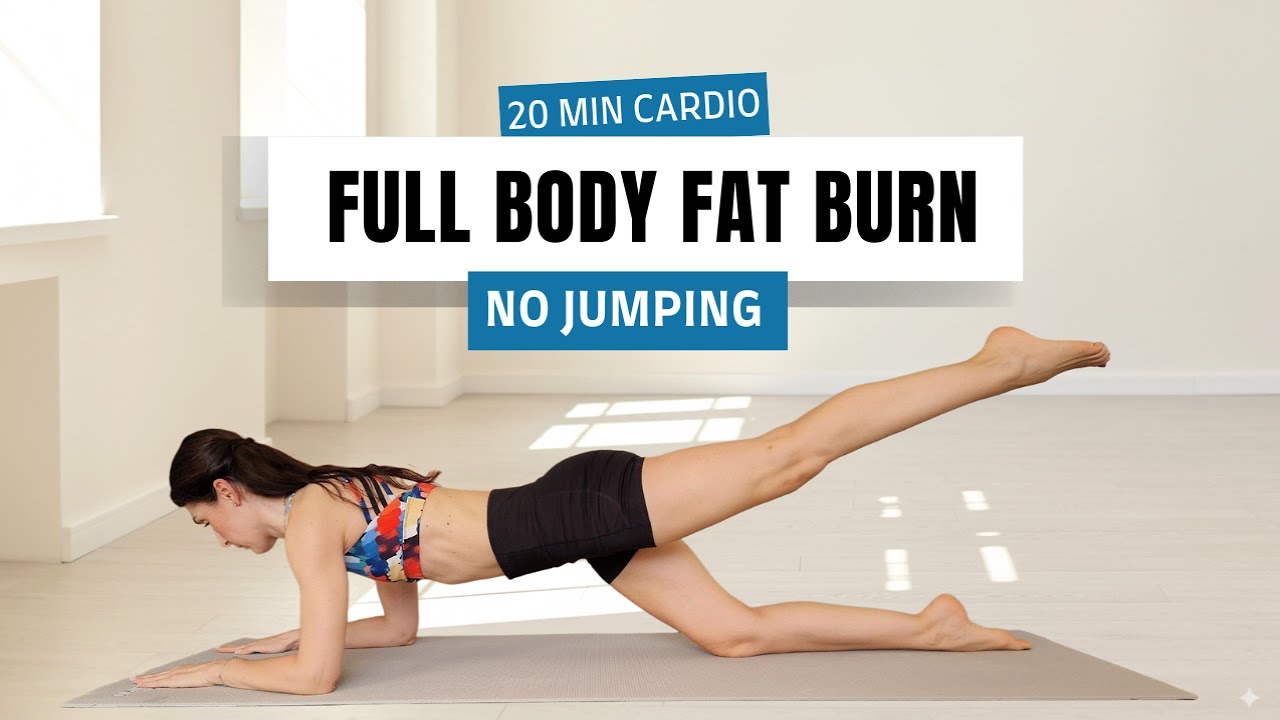 20 Min Low Impact Cardio Workout | Full Body Fat Burn At Home (No Jumping)