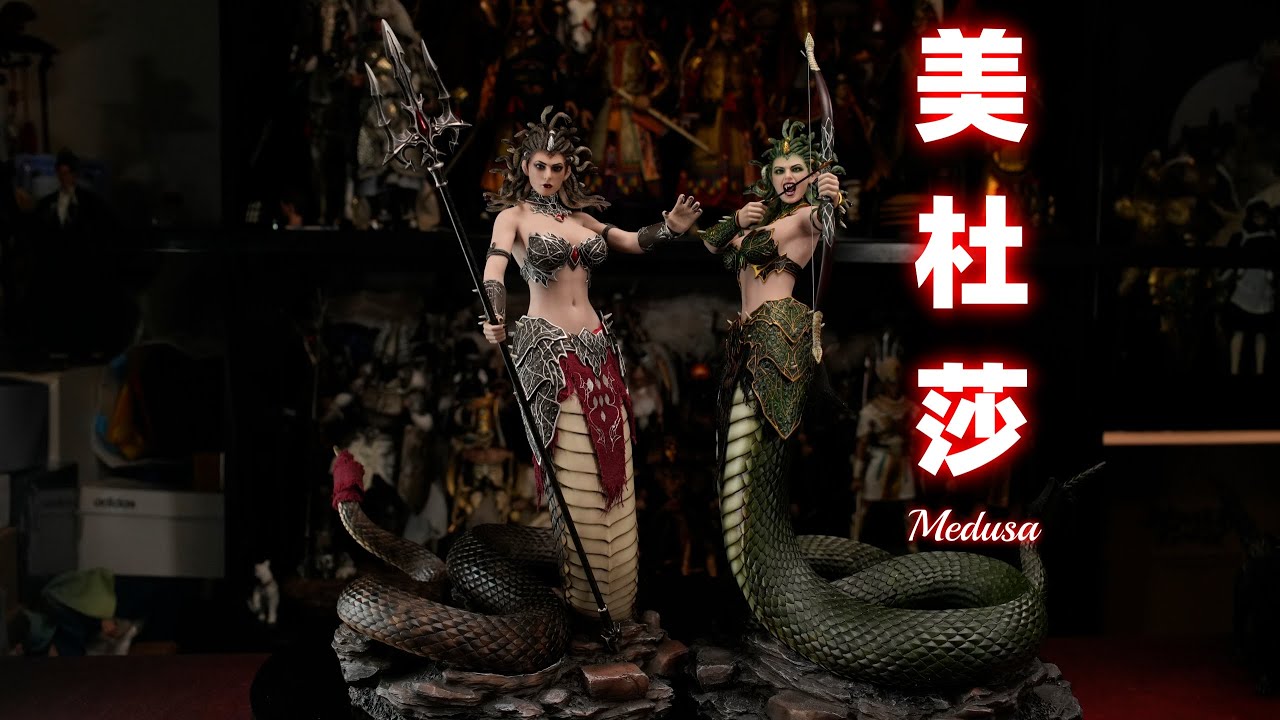 被神嫉妒的女人，古希腊神话中的蛇发女妖！【武哥分享】TBLeague1/6钢骨包胶女兵人 可动人偶 小雕像 Medusa 美杜莎 兵人测评 模玩开箱 深度评测