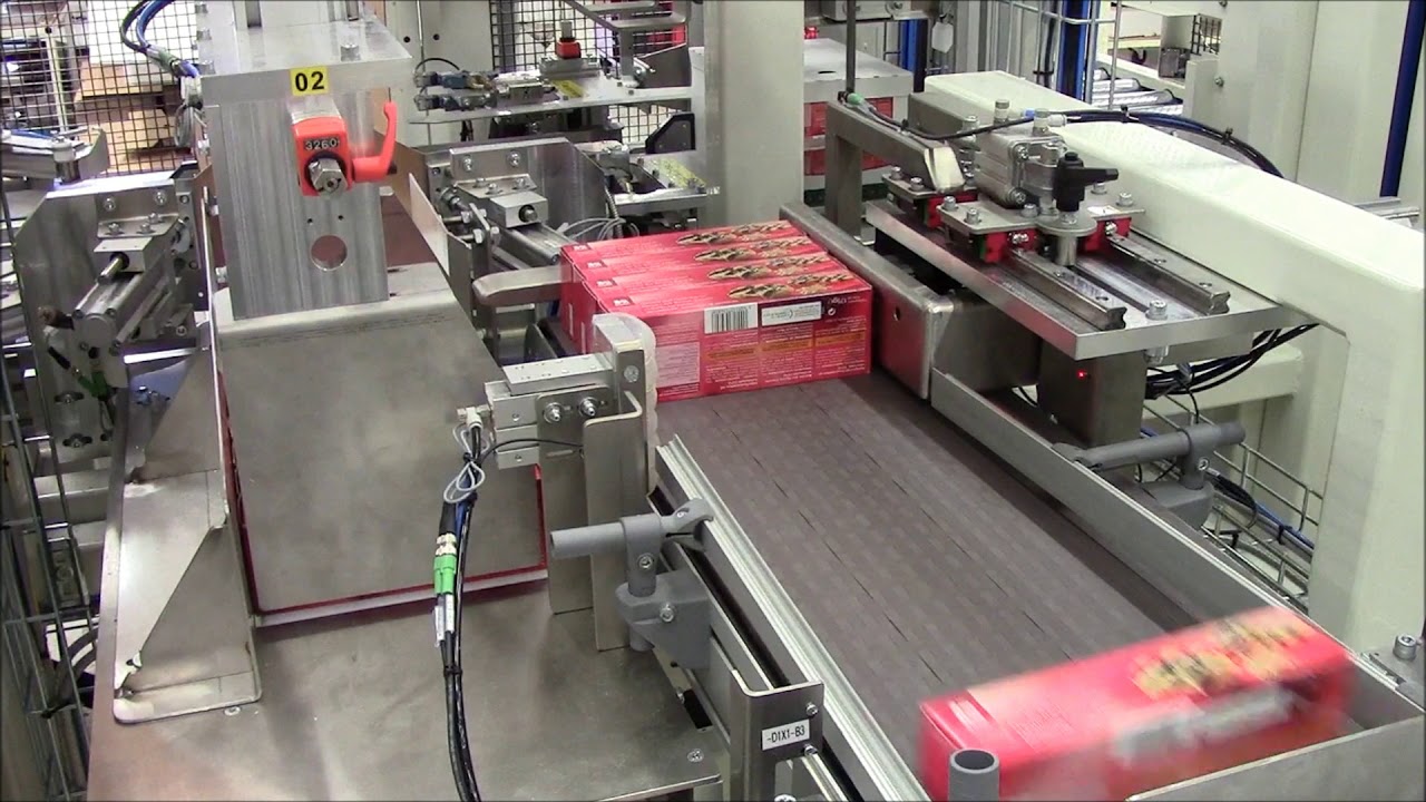 JOMET - Automatic packing of biscuit boxes in wrap-around cartons