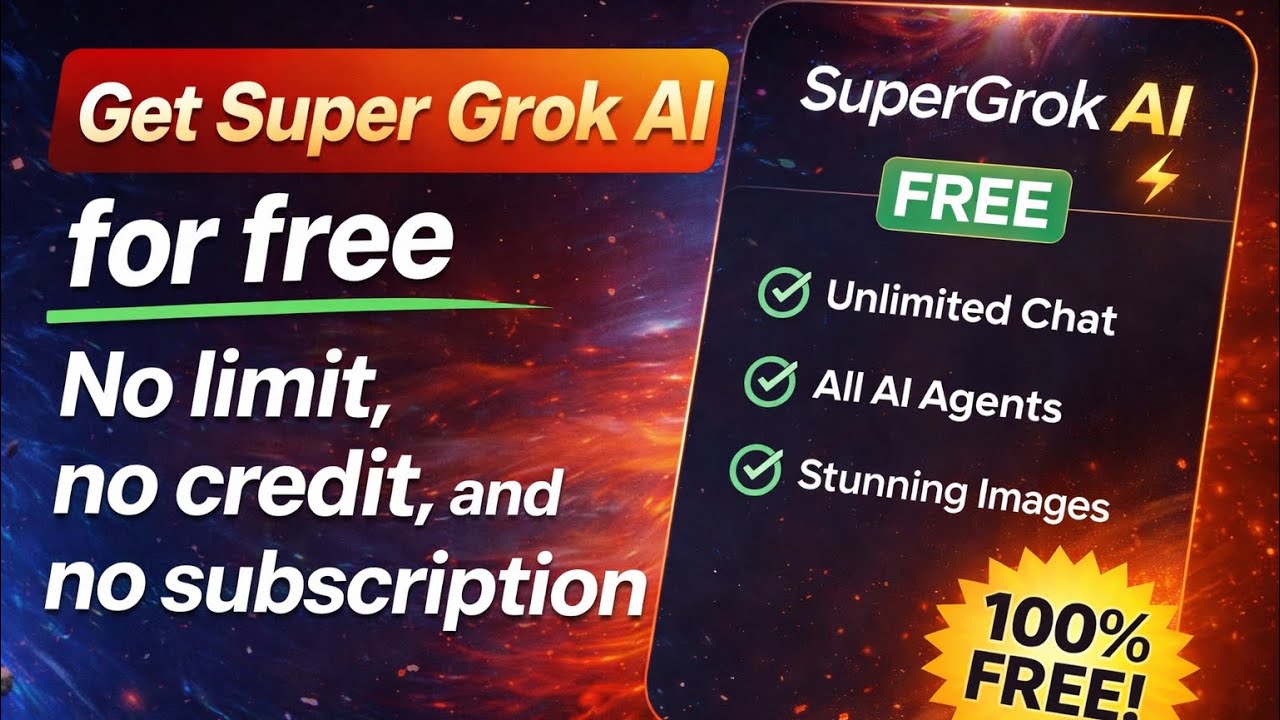 Get Super Grok AI for free. Goodnews! New grok AI hack tutorials for both advanced and beginners.