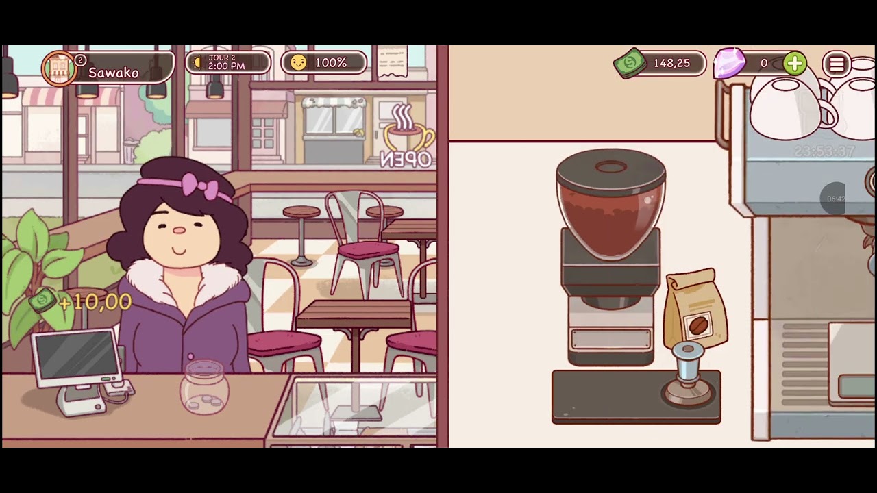 Je joue  à bon café super café 