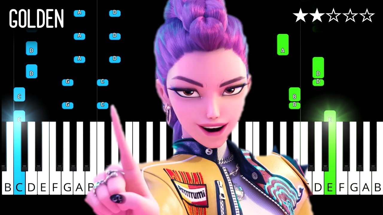 KPop Demon Hunters - Golden - EASY Piano Tutorial