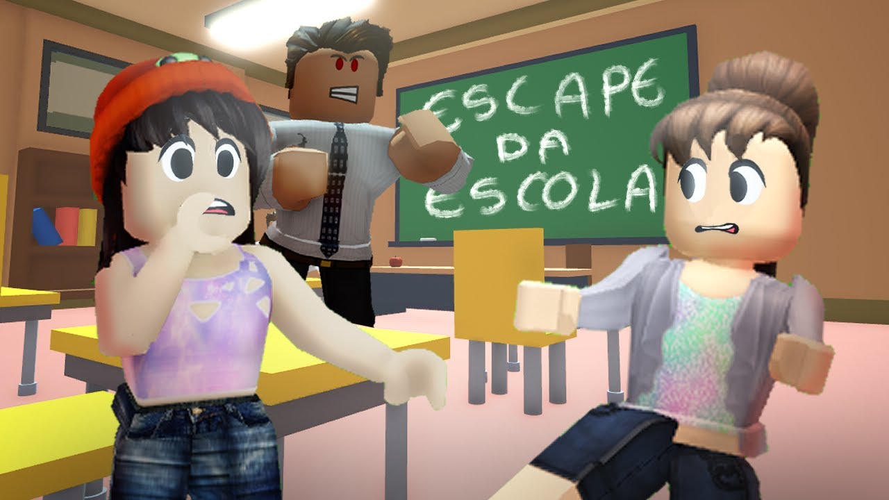 ESCAPANDO DA ESCOLA DO PROFESSOR MALUCO NO ROBLOX! (Escape School Obby)