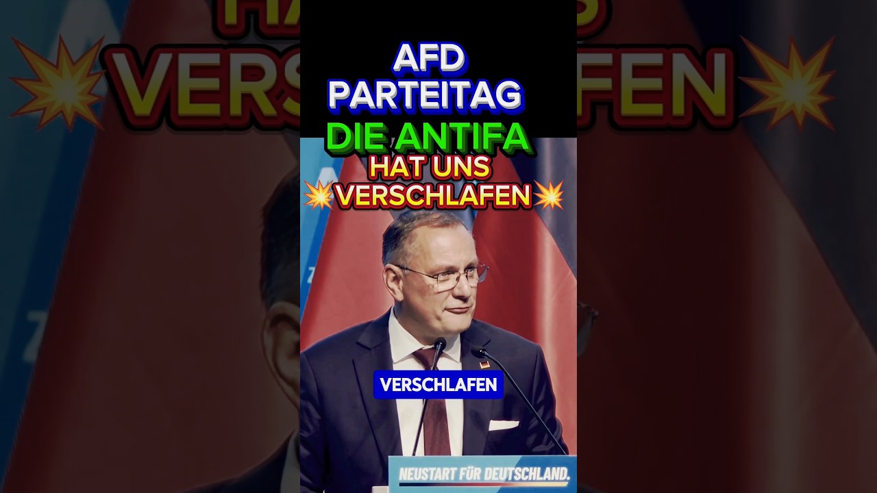 💥AFD PARTEITAG ANTIFA VERSCHL&Auml;FT⚡ #afd #parteitag #erfurt #weidel #chrupalla #h&ouml;cke #cdu #antifa