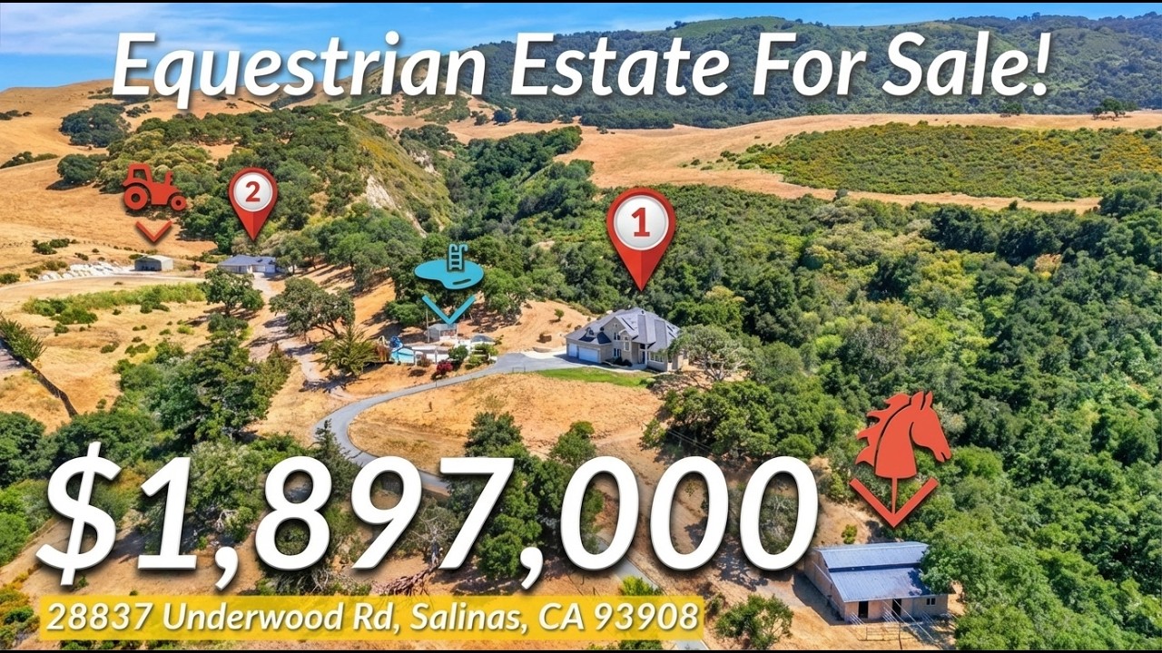 12-Acre Equestrian Estate with 2 Homes | Salinas Luxury Horse Property