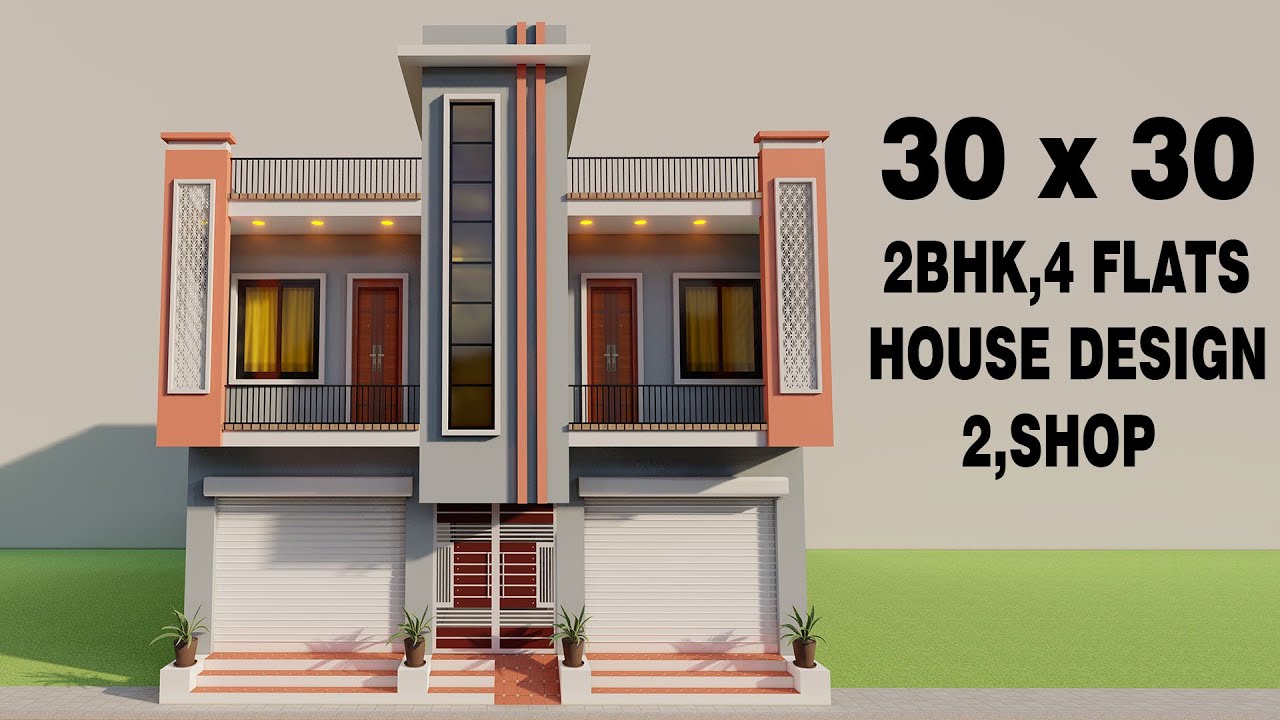 100 गज में प्लोट में किराये के लिए मकान,30 by 30 shop with house plan,30x30 me kiraye ke liye makan