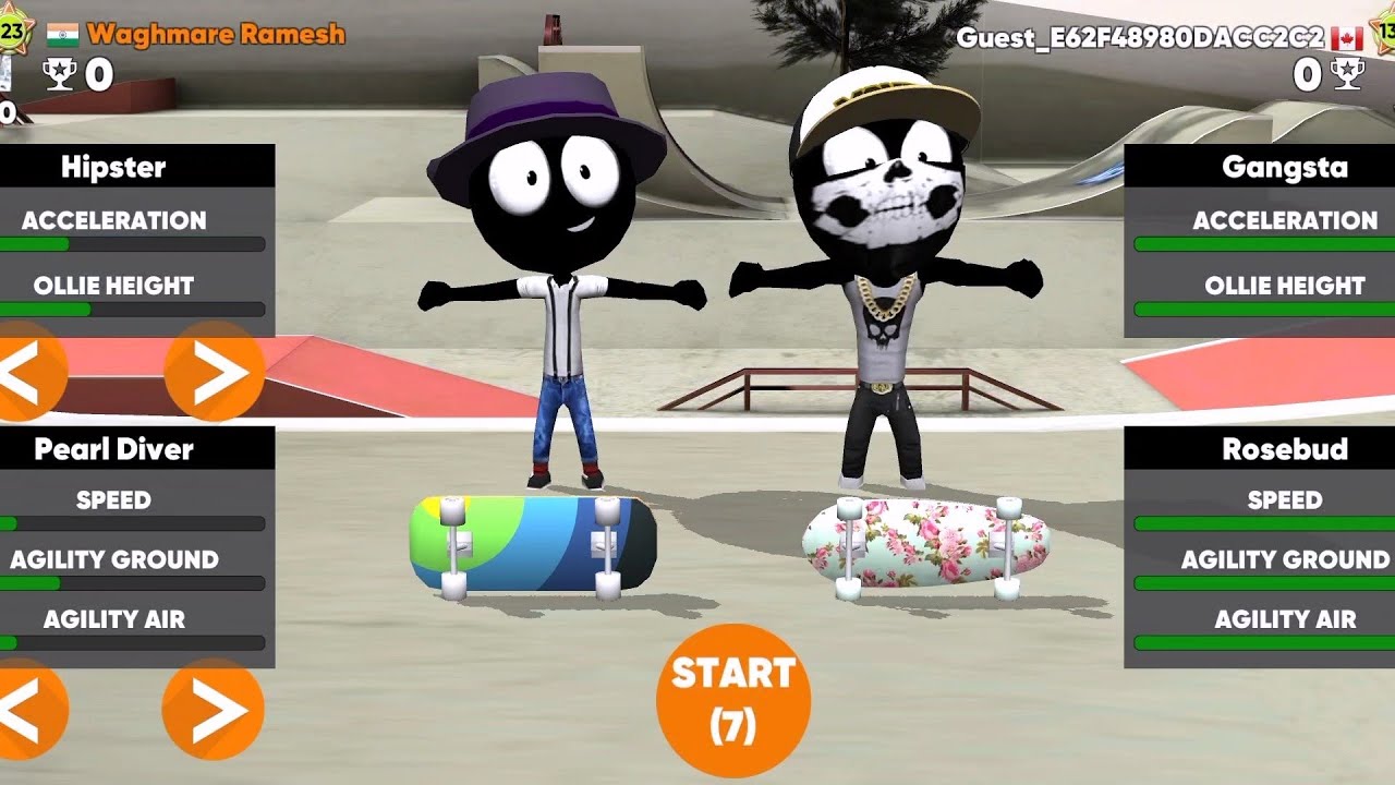 Battle with Dangerous Hacker 😱 | Stickman Skate Battle