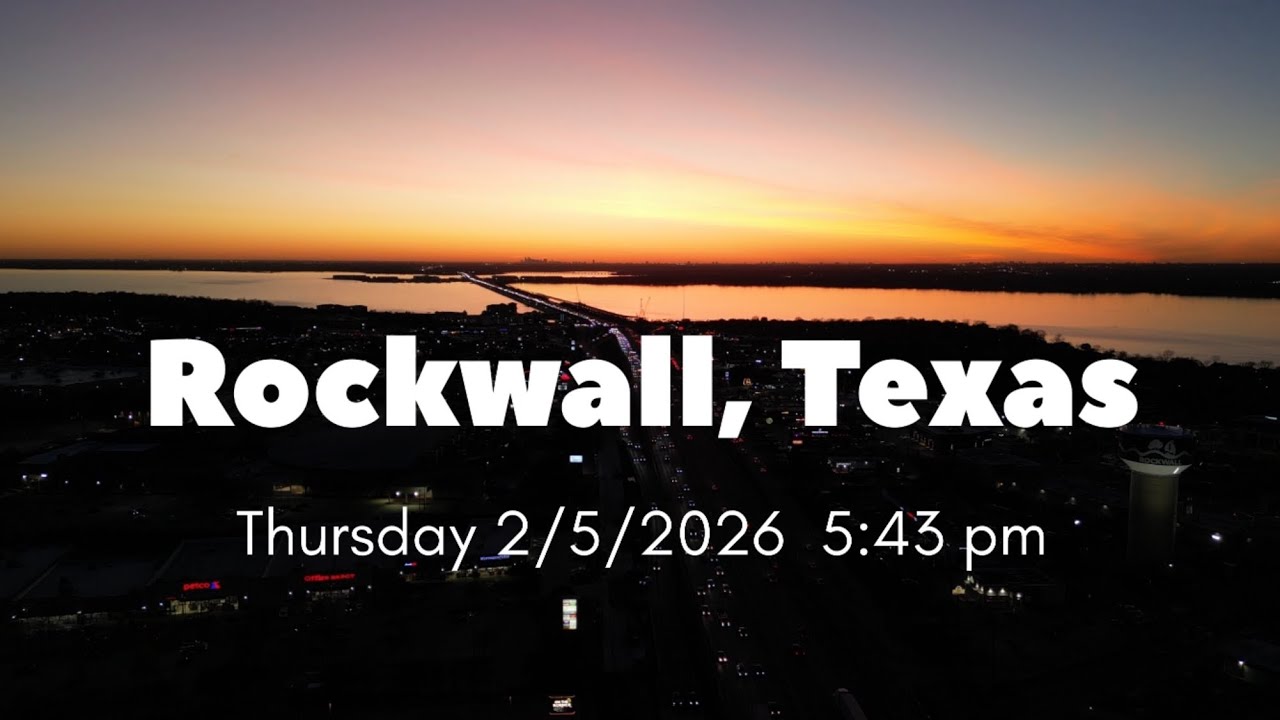 Sunset in Rockwall February 5, 2026