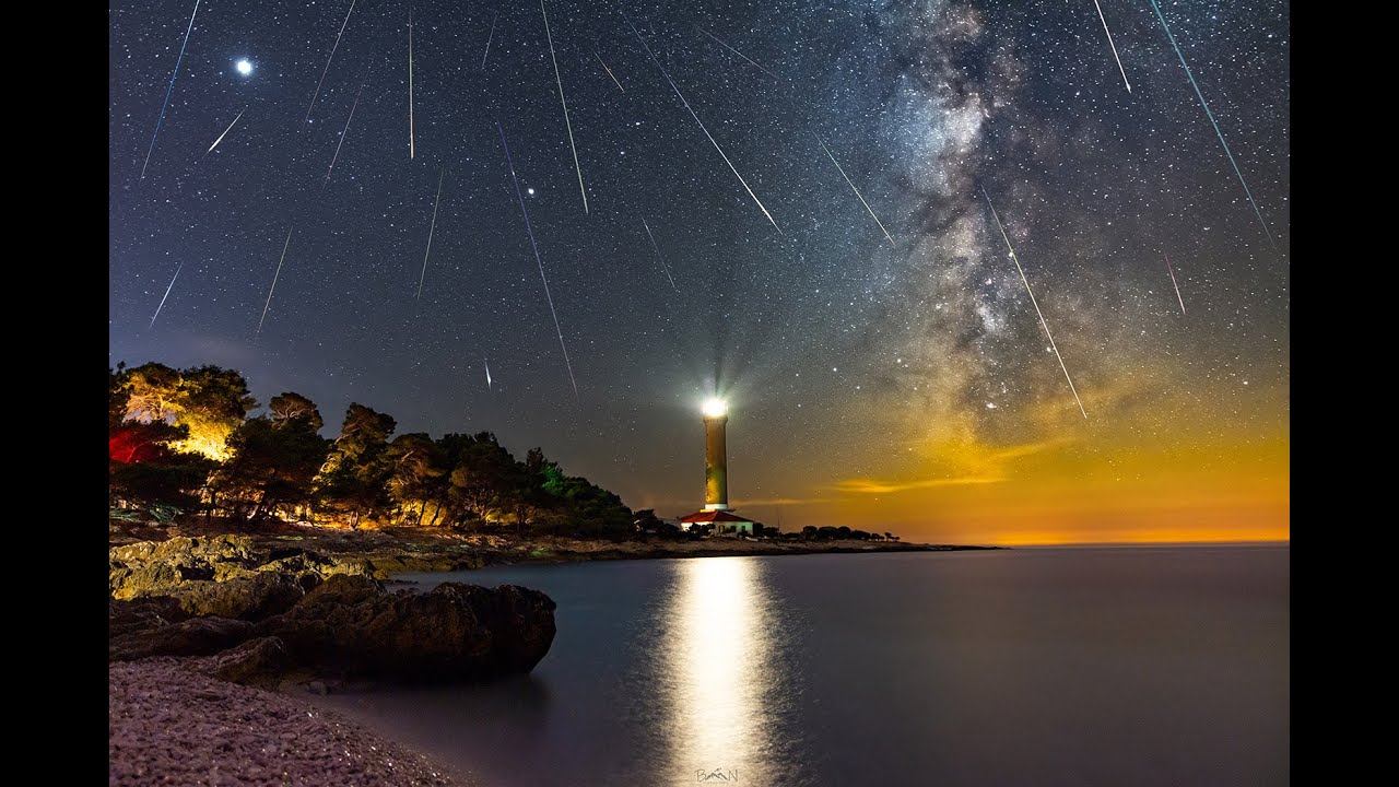 Milky Way PERSEIDES timelapse 2021 Veli rat - CROATIA