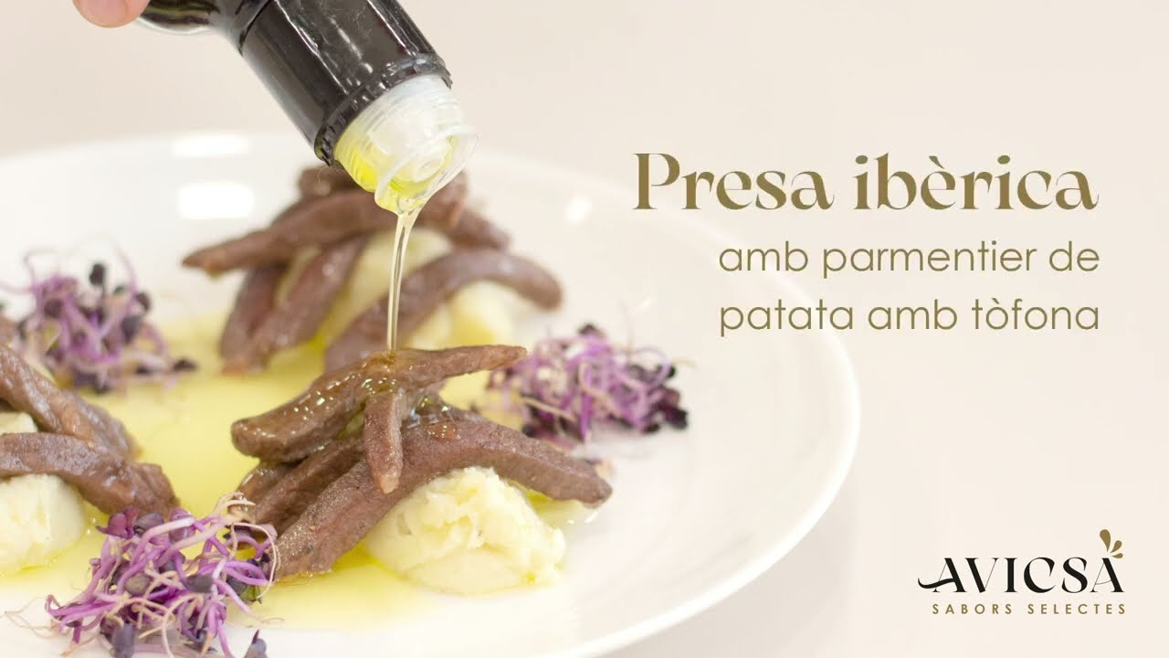 Videorecepta - Presa ibèrica amb parmentier de patata amb tòfona