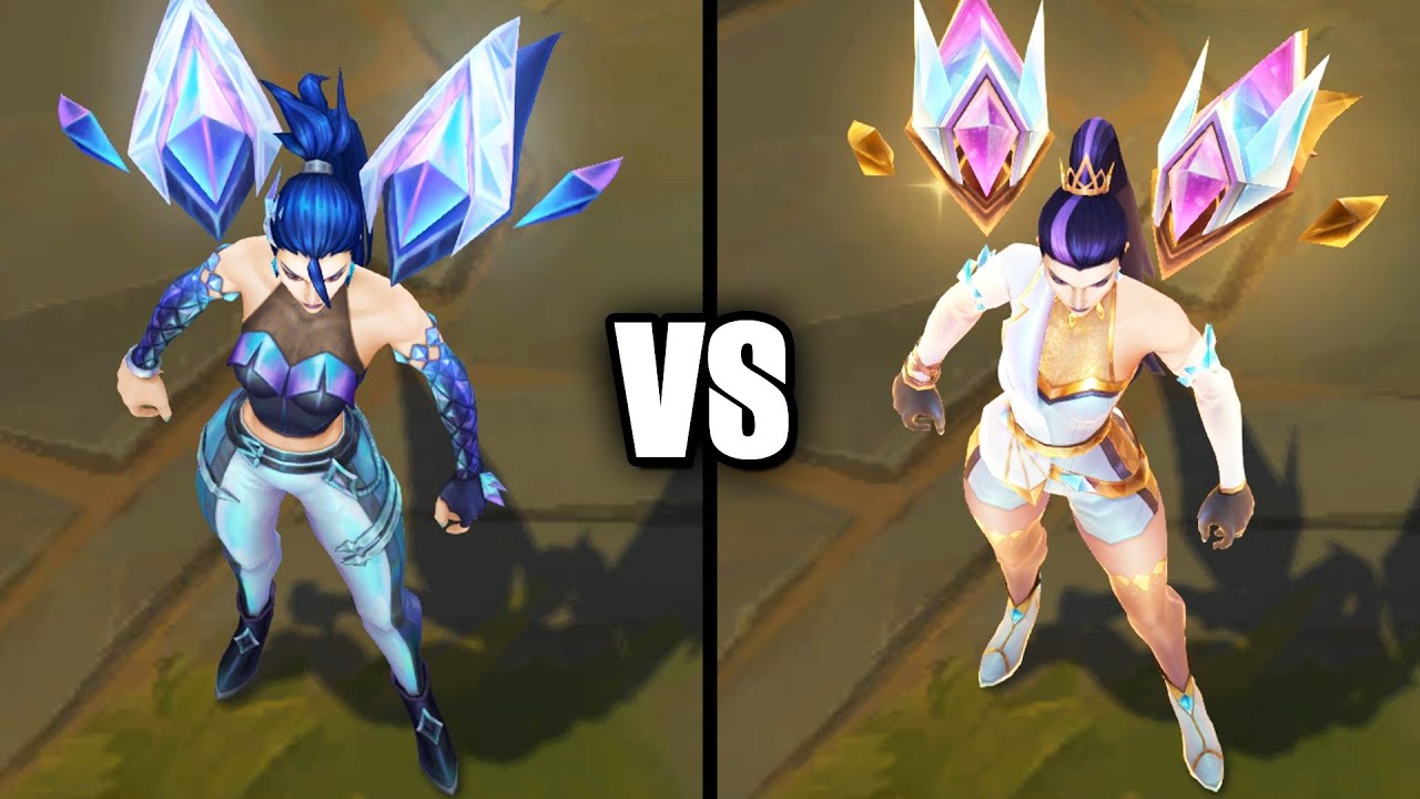 Prestige KDA ALL OUT Kaisa vs KDA ALL OUT Kaisa Skins Comparison (League of Legends)