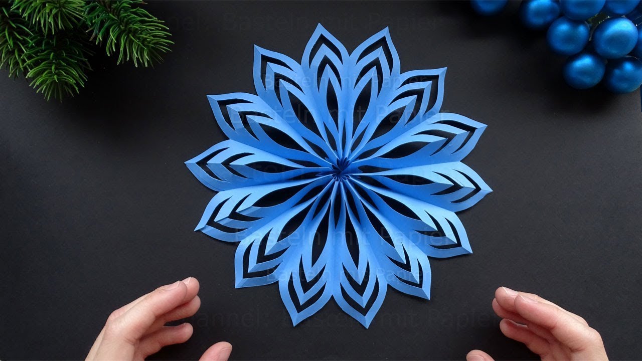 3D звезда из бумаги - Новогодние поделки
