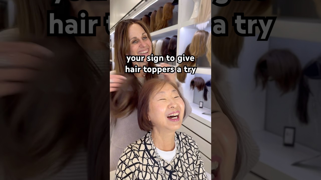 tiny hair topper, big difference! #hairtopper #thinninghair #thinhairsolutions #tutorial #toppers