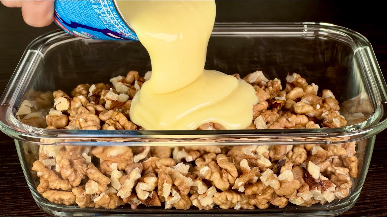 Herrliches hausgemachtes Dessert mit Schokolade und Nüssen! Ein perfekt ausgewogenes Rezept!
