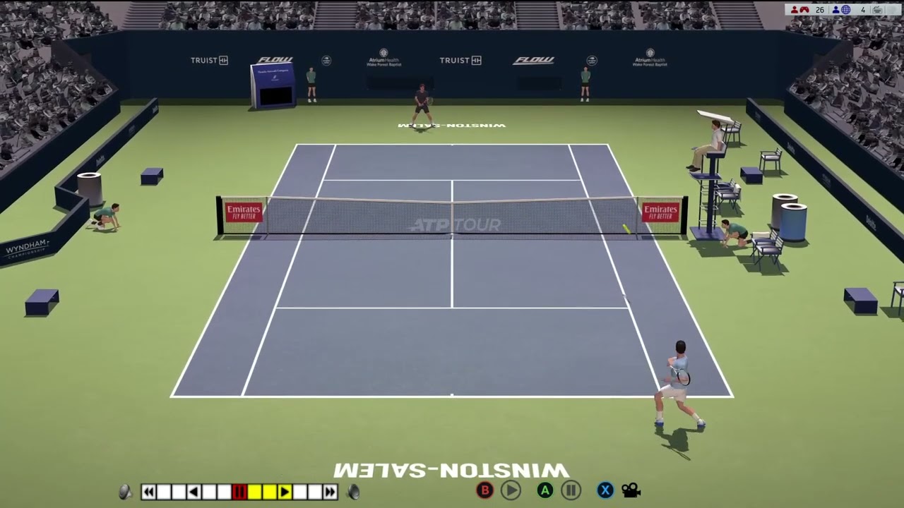 Novak Djokovic VS David Ferrer Winston Salem (Tie Break) Crazy Rally - Full Ace Tennis Simulator