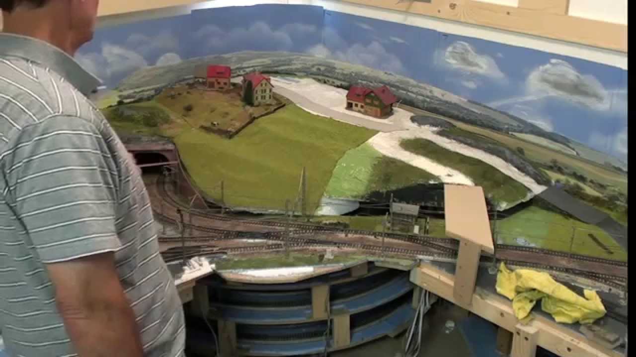 Vlog 28A Rhineland Train layout build   Scenery, hide Helix1