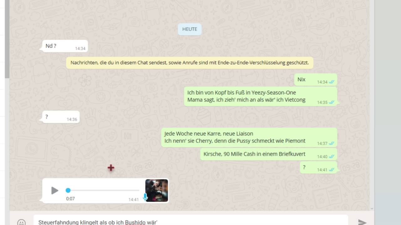 WHATS APP PRANK!!! ( ENDET PERVERS...) Rolli -Shindy