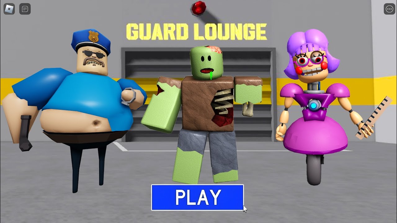 🚨👮Prisoner Escape! - Zombie vs Barry Battle!🔥Obby Full Gameplay #roblox 