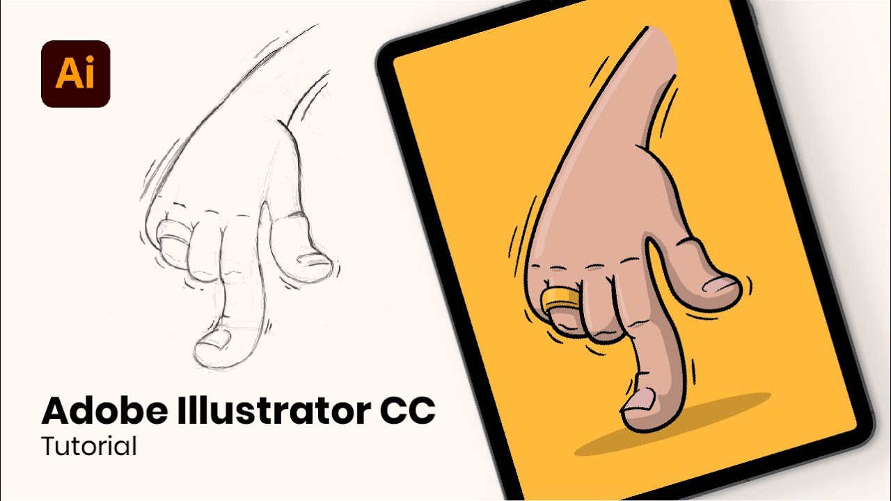 Adobe Illustrator Tutorial: Create a hand illustration from a sketch