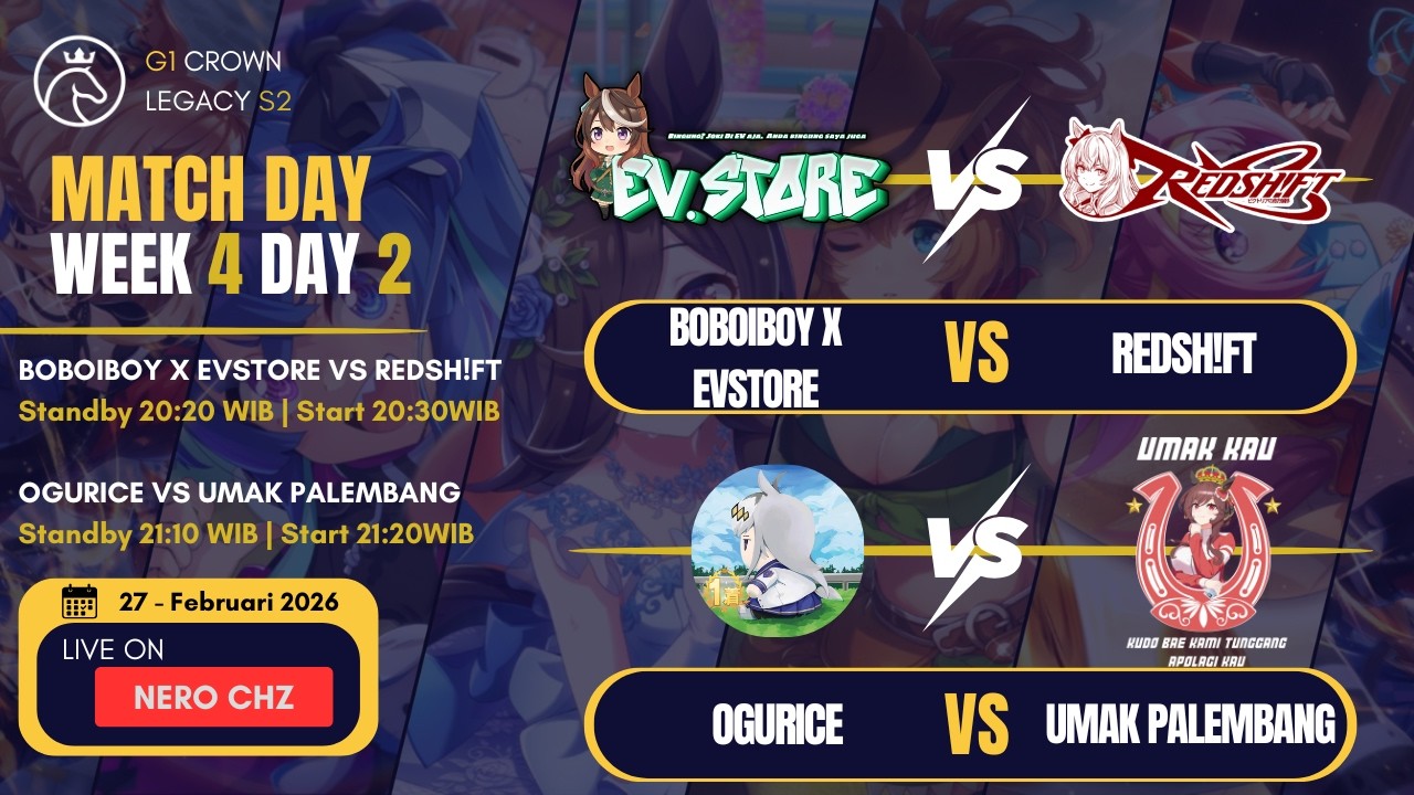 [ G1 Crown Legacy S2 ] Upper Bracket Week 4 Day 2 Round 1 | Umamusume Pretty Derby