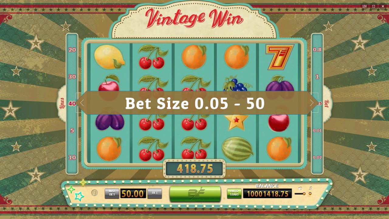 New slot: VIDEO REVIEW Vintage Win #game(BF Games)