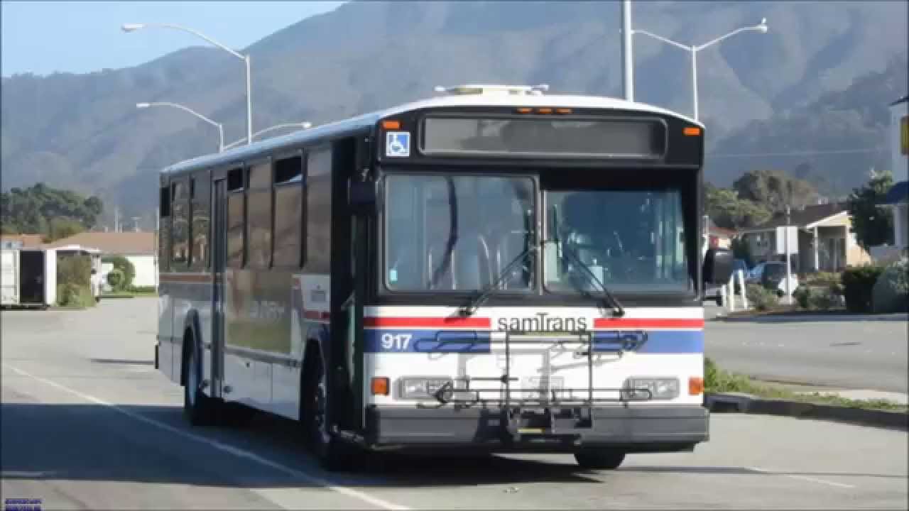 (Bus Engine Sound Recording 巴士引擎聲錄音) San Francisco Bay Area Gillig Phantom Samtrans 913 Rt.294