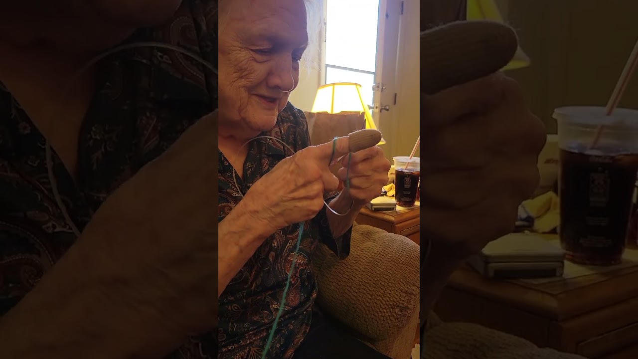 Granny teaching knitting Jan 2026