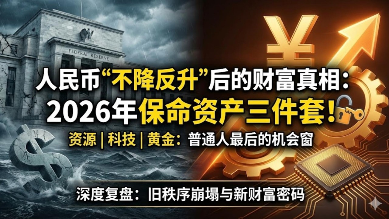 人民币“不降反升”后的财富真相：2026年，这三样东西才是普通人的保命资产！#2026宏观经济#黄金走势#财富保卫战#普通人如何理财#乾坤大挪移#财经
