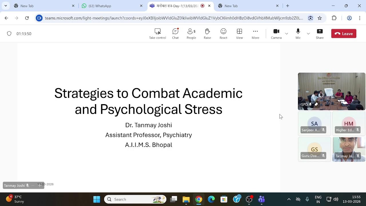 मनोबल सत्र | Day 1 | Strategies to Combat Academic & Psychological Stress