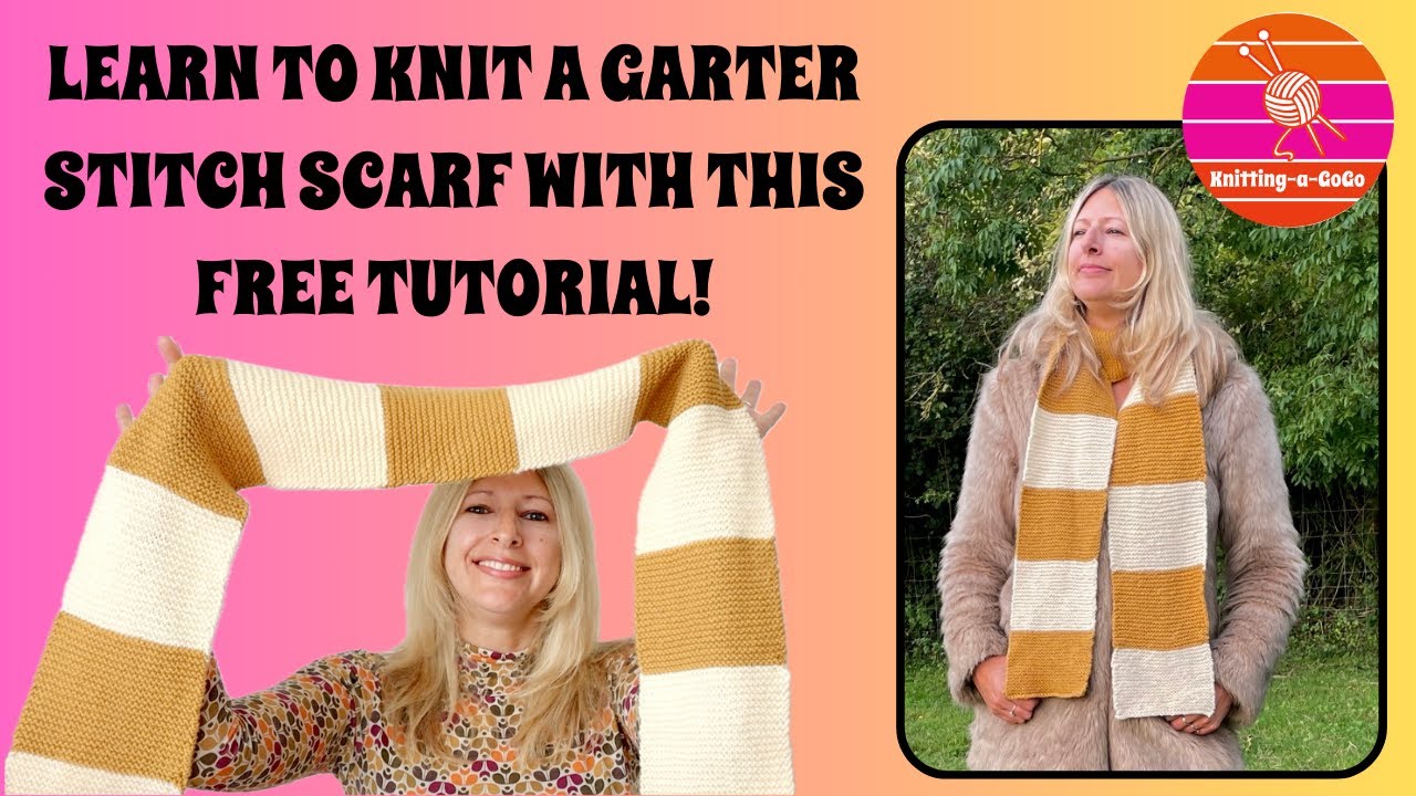 BEGINNER KNITTING PROJECT - LEARN TO KNIT A GARTER STITCH SCARF WITH THIS FREE VIDEO TUTORIAL!