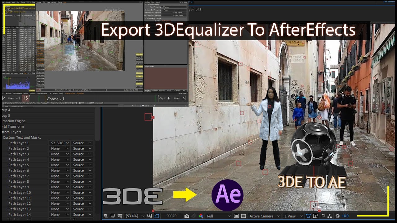 Export Camera Track From 3D Equalizer To AfterEffects | 3d Equalizer To AfterEffects [English]