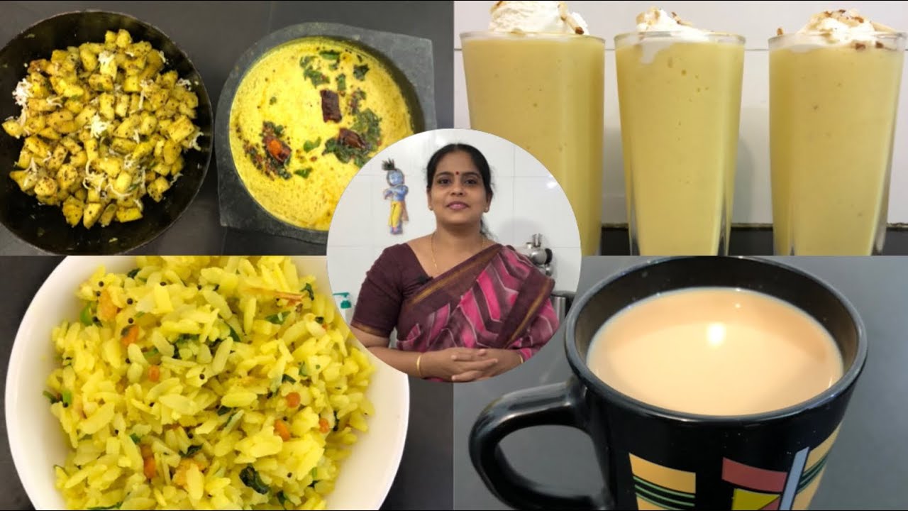 Tuesday Vlog/Mambazha Moor Kuzhambu/Vazhaikkai Milagu Curry/Mango Milkshake/Lemon Aval