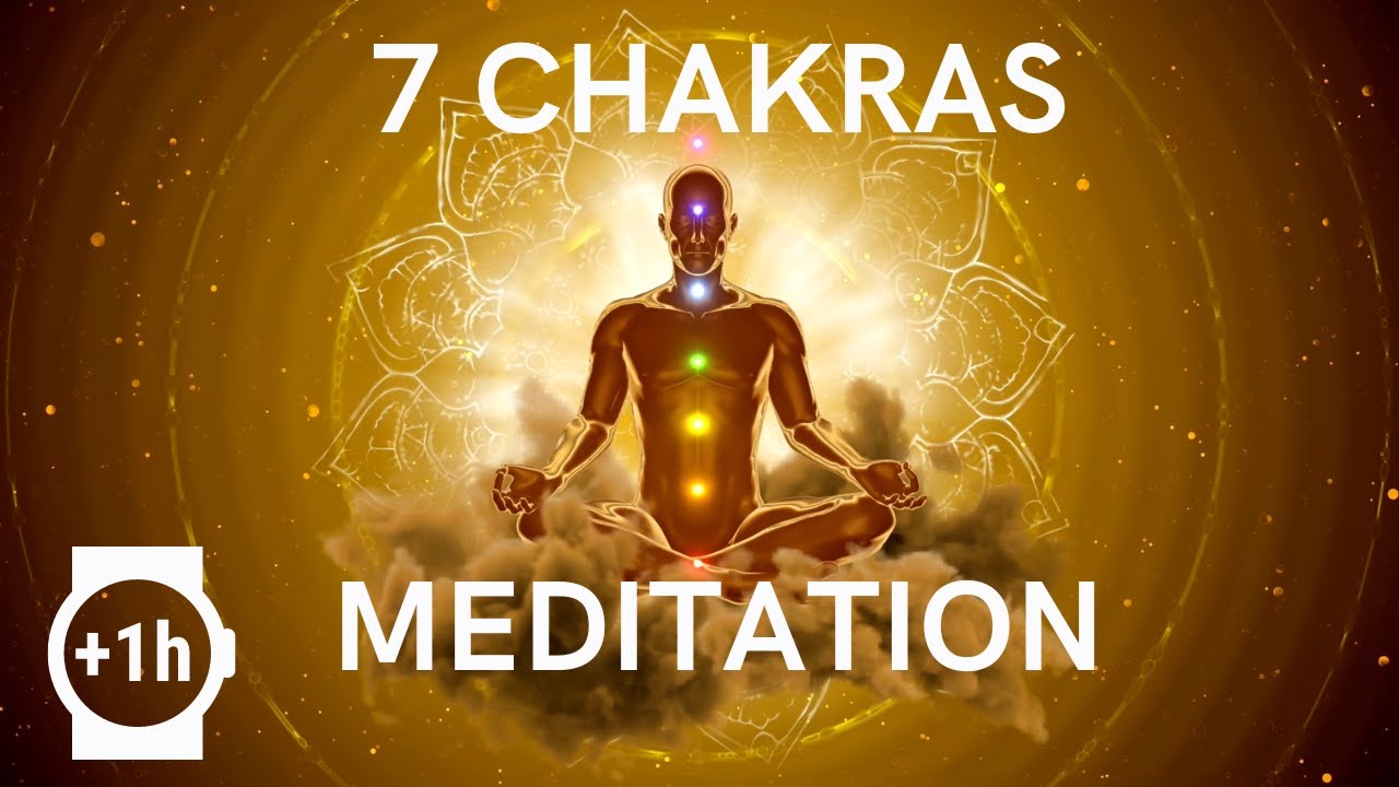 All 7 Chakras Meditation Sounds in 1 Hour - Cleansing and healing music